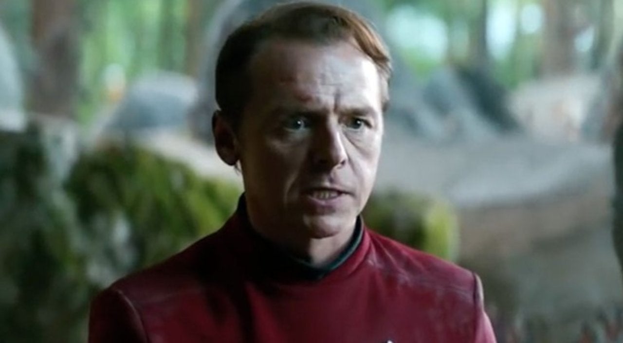 Simon Pegg as Montgomery “Scotty” Scott in the Star Trek movies