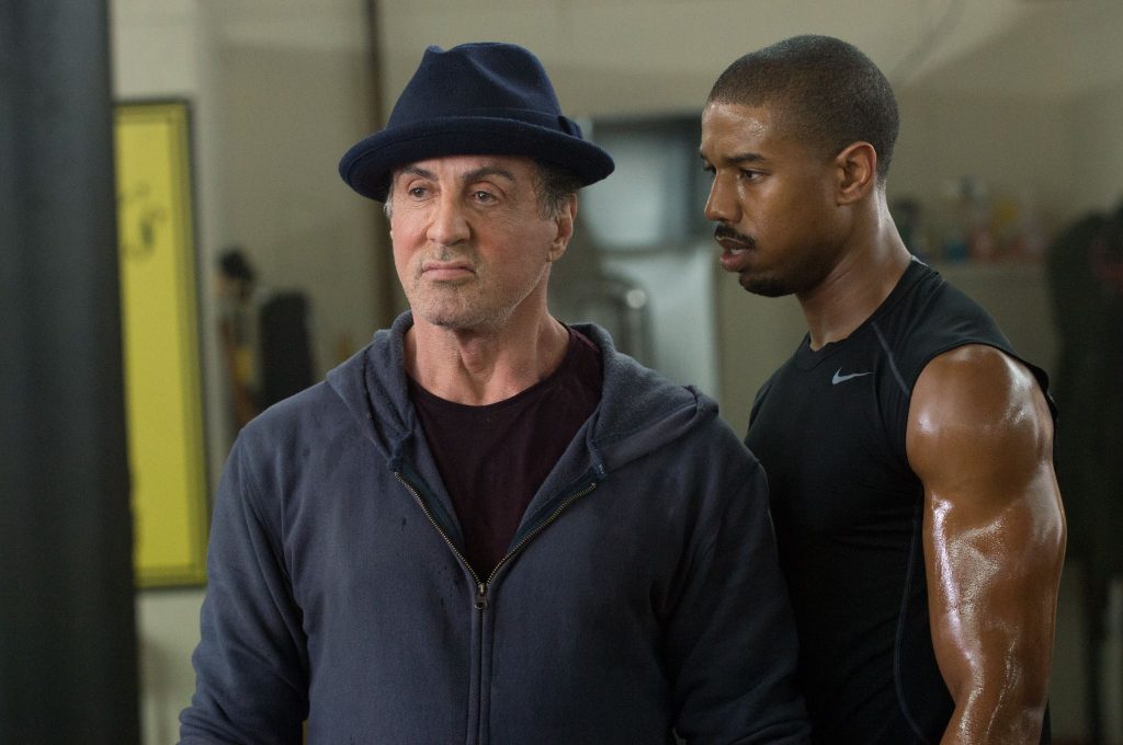 Sylvester Stallone and Michael B. Jordan in a still from Creed 