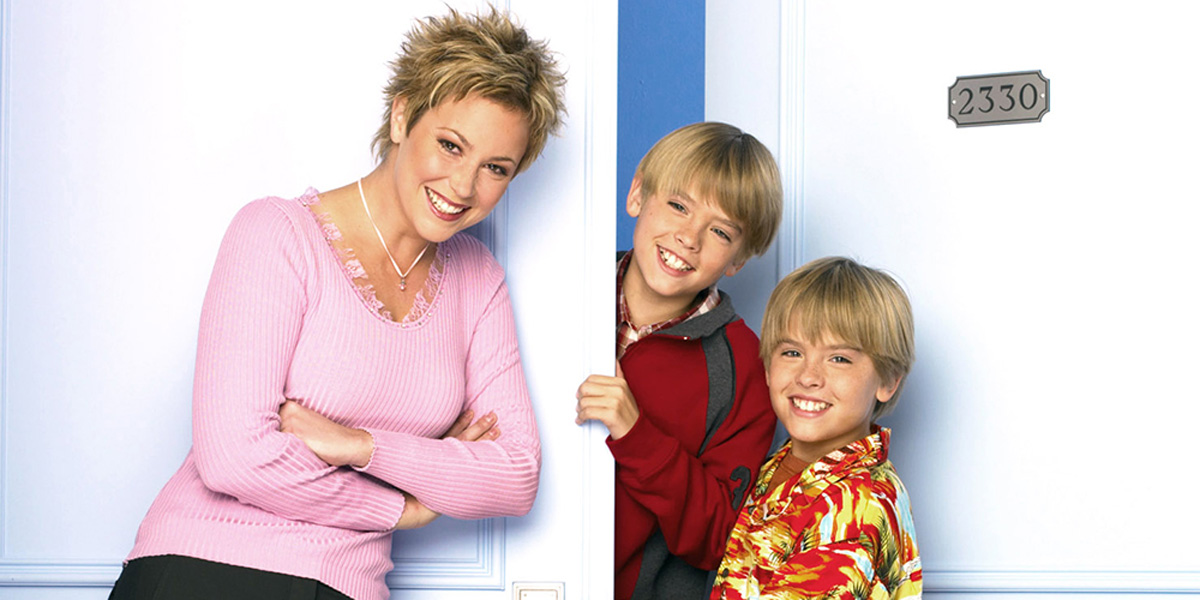 Kim Rhodes with Dylan and Cole Sprouse