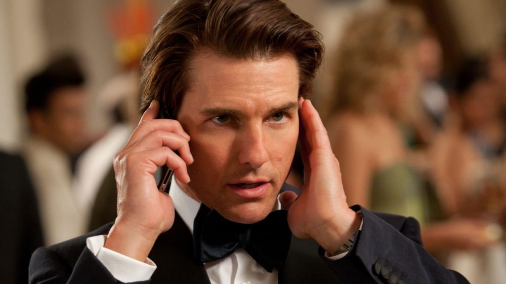 Tom Cruise in a still from Mission: Impossible