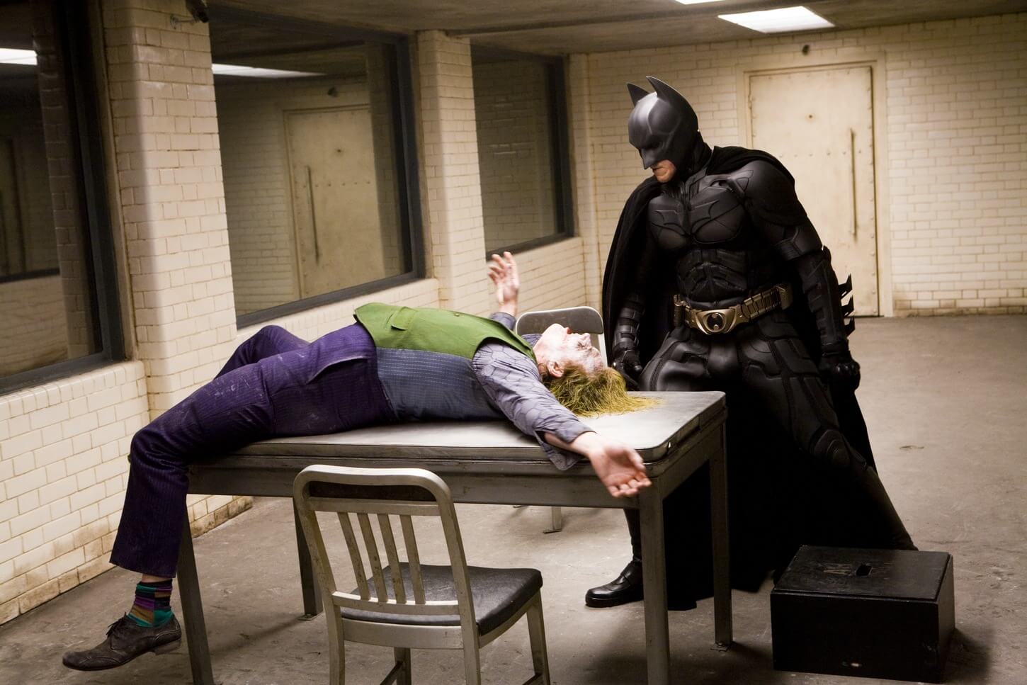 Christian Bale and Heath Ledger's interrogation scene in The Dark Knight (2008)