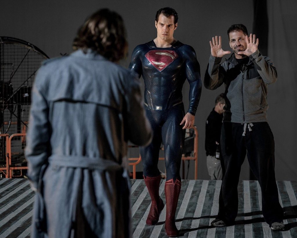 Zack Snyder on the sets of Batman Vs. Superman 